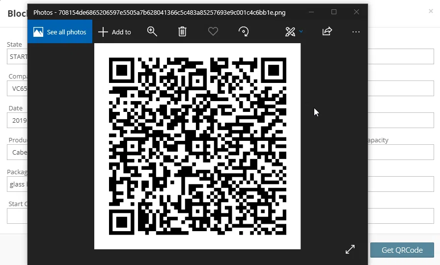 QR verification view