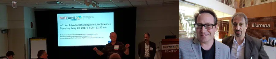 Boston confere Bio IT presenting Robotics system and demonstration of whole genome in a blockcha