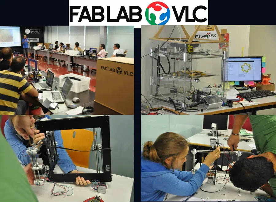Robotics works in FabLab Valencia, Spain